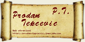 Prodan Tepčević vizit kartica